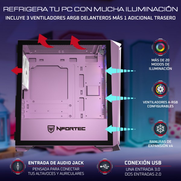 Torres de PC transparentes para ver todos tus componentes (y con RGB)