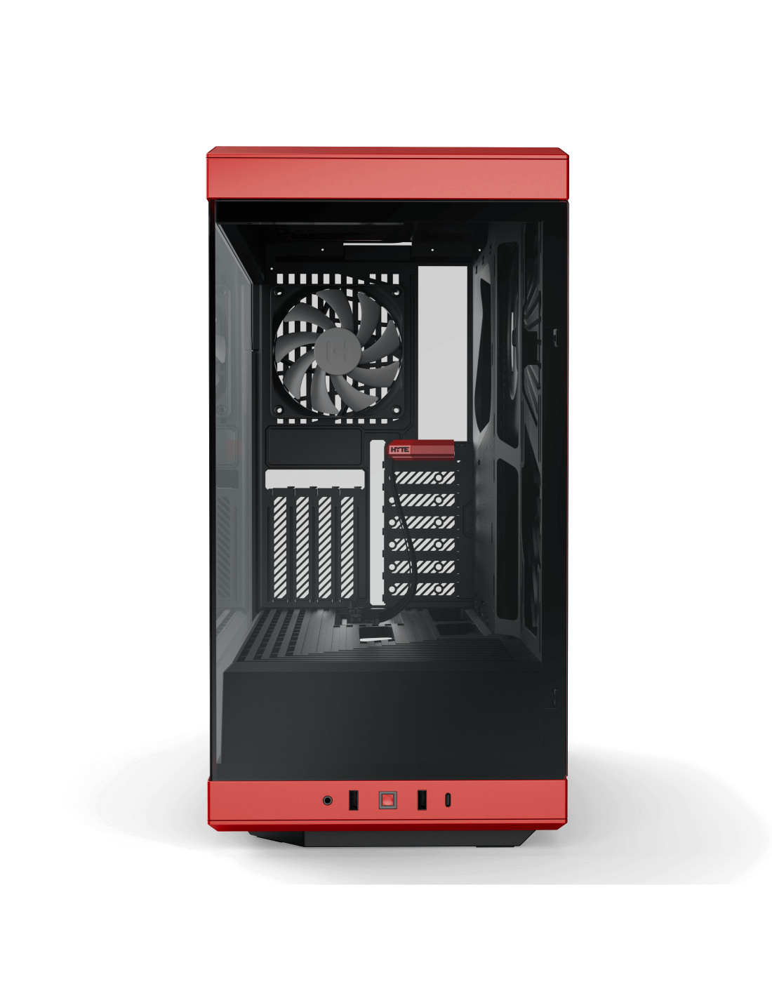 Hyte Gaming PC Case Y40 Red, ATX, Panoramic Glass 2 Pieces, Vertical ...