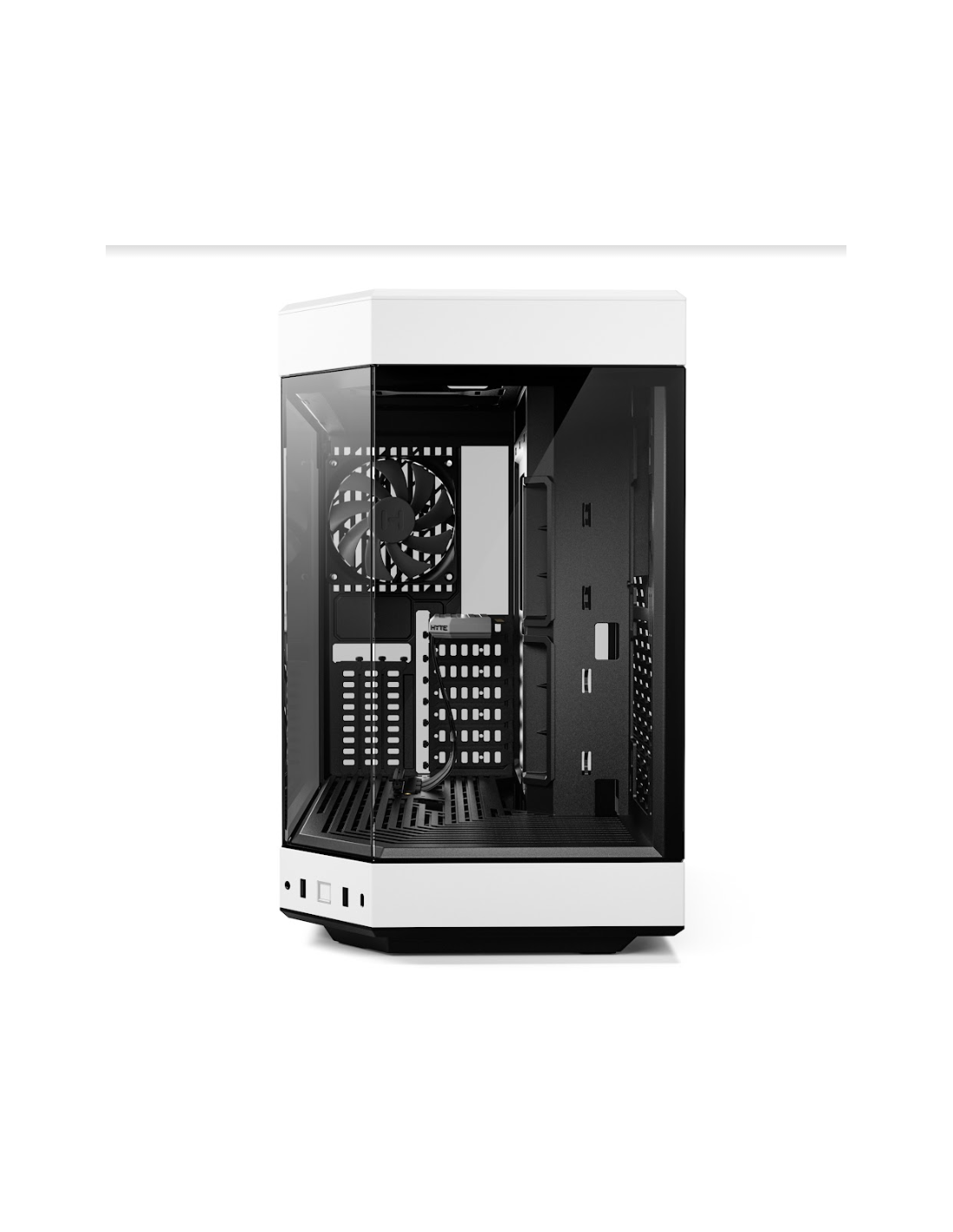 Hyte Gaming Pc Case Y60 White, Atx, Panoramic Glass 3 Pieces, 3 Fans 