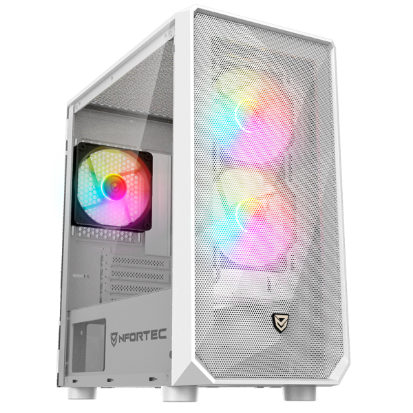 Nfortec DYS White Gaming Tower -...