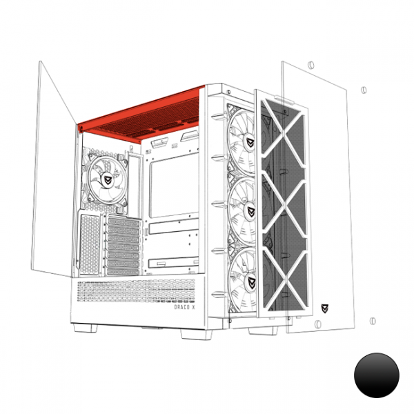 Spare part - Top panel DRACO X Black