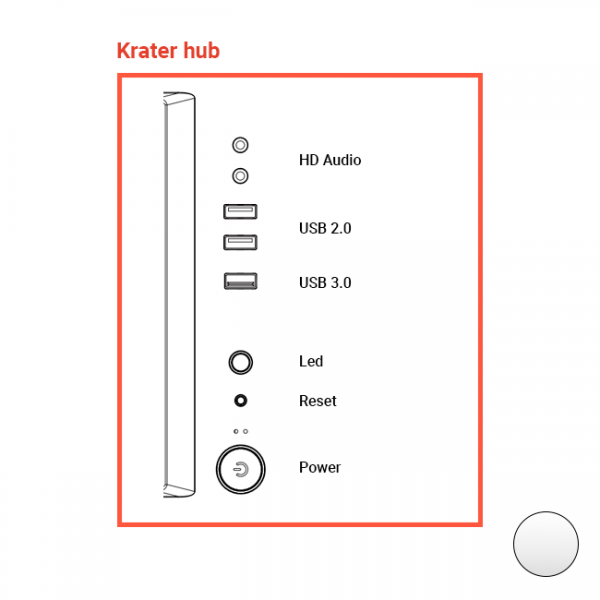 Spare part - Krater White Button Panel