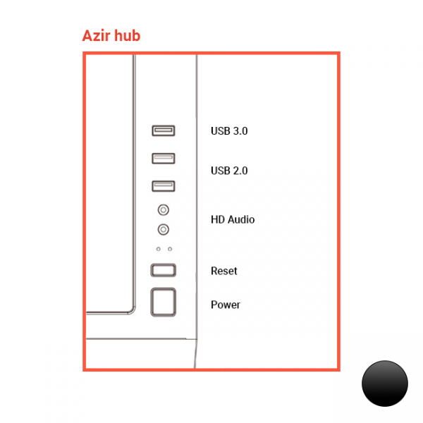 Spare part - Button panel Azir black