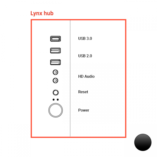 Spare part - Lynx Black Button Panel