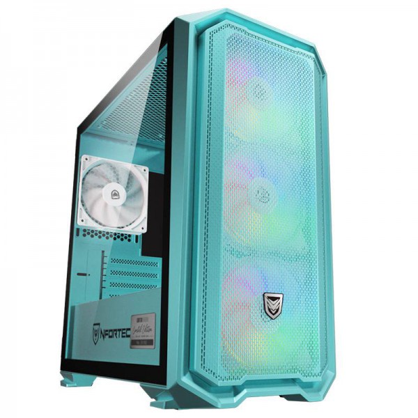 Nfortec Krater Mini Limited ED. Blue Torre Gaming RGB Micro-ATX