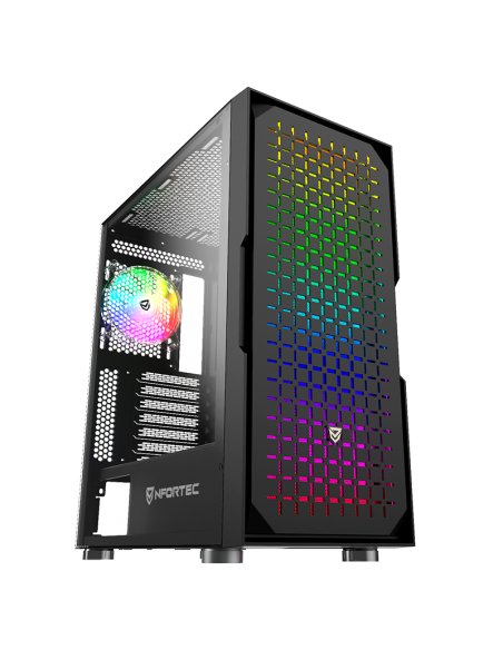 Nfortec Surtur Black Torre Gaming Atx A Rgb Con Frontal Mallado